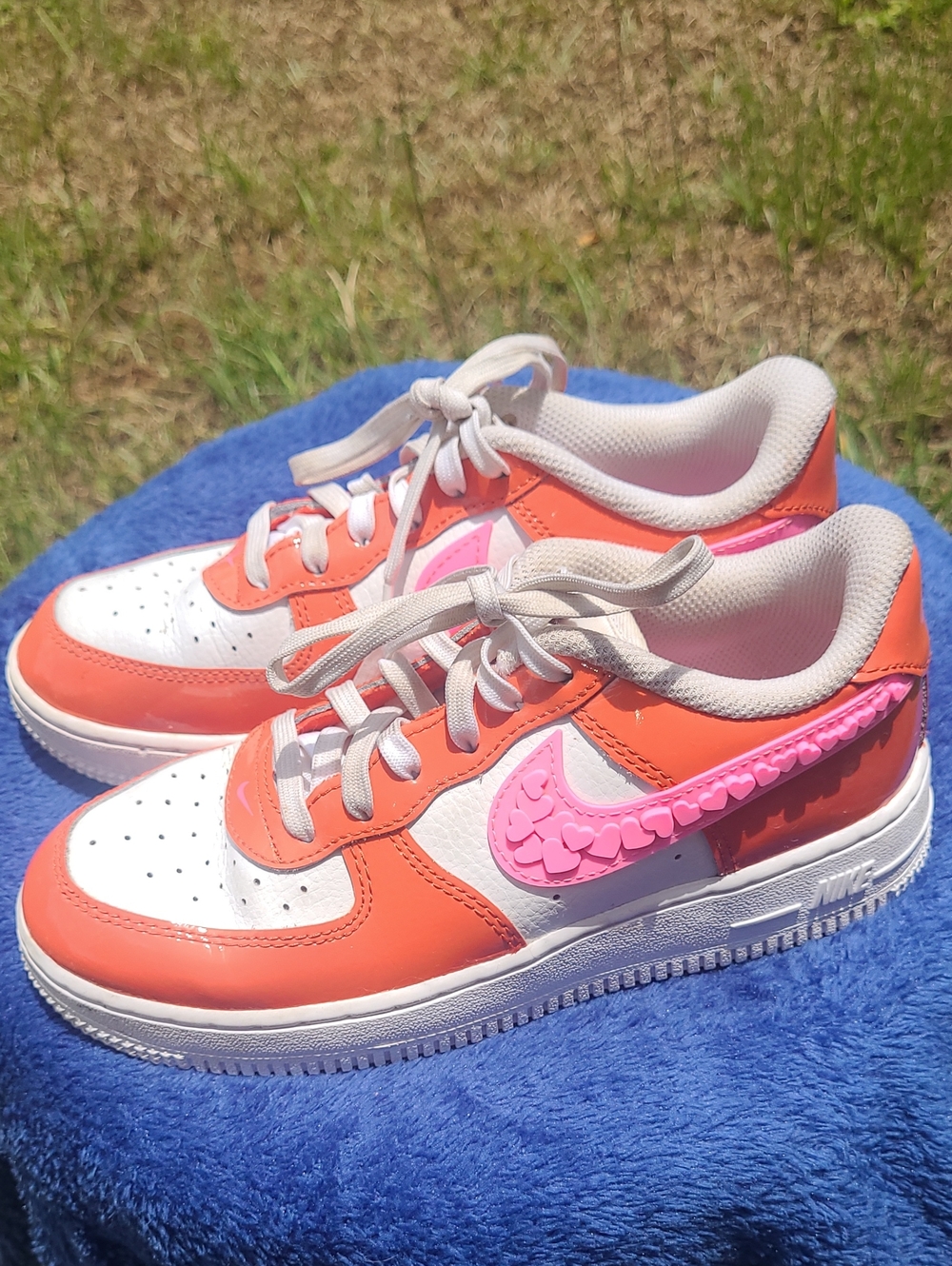 Valentine's day air force 1 nike kids sneakers size 2.5y